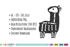 Cute llama and alpaca illustrations with a quirky Halloween theme