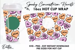 Halloween Spooky Hearts Starbucks Cup Wrap SVG 16oz Hot Cup Product Image 1
