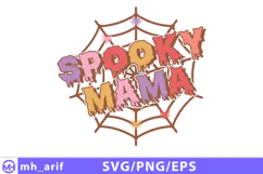 Spooky Mama Halloween SVG PNG T-shirt Design Product Image 1