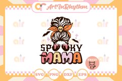 Halloween Spooky Mama svg / Halloween Messy Bun svg Product Image 1