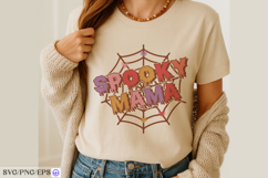 Spooky Mama Halloween SVG PNG T-shirt Design Product Image 3