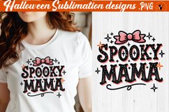 Spooky Mama | Halloween clipart | Coquette bow Product Image 1