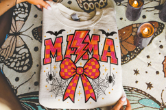 Halloween Mama Checkered PNG, Spooky Mama PNG, Mom Halloween Product Image 3