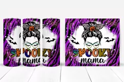 Spooky Mama Halloween Tumbler Sublimation I 20 Oz Halloween Tumbler PNG
