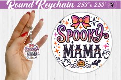 Round keychain | Halloween sublimation | Spooky Mama Product Image 1