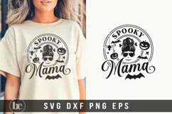Spooky Mama Messy Bun SVG | Funny Halloween Mom SVG File Product Image 4
