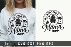 Spooky Mama Messy Bun SVG | Funny Halloween Mom SVG File Product Image 2