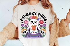 Spooky Mexican Conchas Ghost PNG, Espooky Vibes Halloween Product Image 6