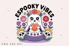 Spooky Mexican Conchas Ghost PNG, Espooky Vibes Halloween Product Image 1