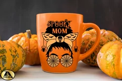 Spooky Mom SVG Halloween Messy Bun SVG Mom Life SVG Cut File Product Image 7