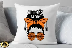 Spooky Mom SVG Halloween Messy Bun SVG Mom Life SVG Cut File Product Image 3