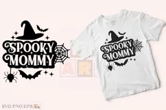 Fall Halloween Spooky Mommy Retro SVG T shirt Design Product Image 2