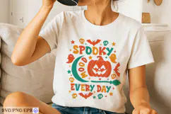 Spooky Mood Every Day Retro Halloween SVG PNG T-shirt Design Product Image 2