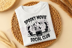 Spooky Movie Club SVG PNG, Retro Halloween Spooky Vibes Product Image 4