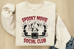Spooky Movie Club SVG PNG, Retro Halloween Spooky Vibes Product Image 5