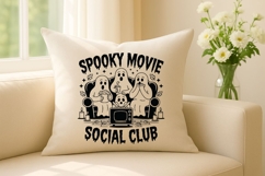 Spooky Movie Club SVG PNG, Retro Halloween Spooky Vibes Product Image 6
