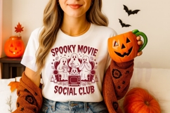 Spooky Movie Club SVG PNG, Retro Halloween Spooky Vibes Product Image 7