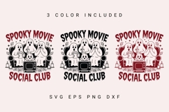 Spooky Movie Club SVG PNG, Retro Halloween Spooky Vibes Product Image 9