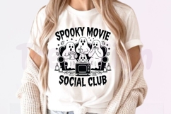 Spooky Movie Club SVG PNG, Retro Halloween Spooky Vibes Product Image 3