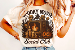 Spooky Movie Social Club PNG, Horror PNG, Halloween PNG, Boo Product Image 2