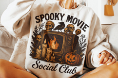 Spooky Movie Social Club PNG, Horror PNG, Halloween PNG, Boo Product Image 1