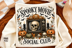 Spooky Movie Social Club PNG,Retro Halloween Png Product Image 1