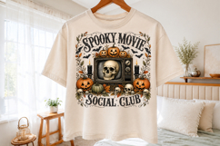 Spooky Movie Social Club PNG,Retro Halloween Png Product Image 2