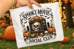 Spooky Movie Social Club PNG,Retro Halloween Png Product Image 3