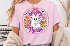 Spooky Nurse PNG, Cute Ghost Nurse Sublimation Design Product Image 3