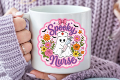 Spooky Nurse PNG, Cute Ghost Nurse Sublimation Design Product Image 4
