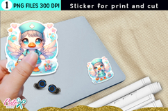 Spooky Nurse Sticker PNG 