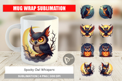 Mug Wrap Halloween Owl Whispers Product Image 1