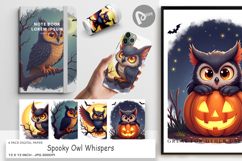 Digital Paper Halloween Owl Whispers Product Image 1