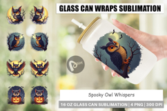 Glass Can Halloween Owl Whispers Product Image 1