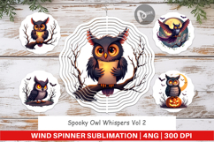 Wind Spinner Halloween Owl Whispers Product Image 1