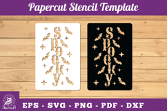 Spooky Papercut Stencil SVG Product Image 1