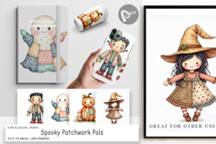 Halloween Patchwork Pals Digital Paper Product Image 1