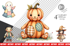 Halloween Patchwork Pals Clipart Product Image 1