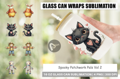 Halloween Patchwork Pals Glass Can Product Image 1