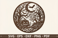 Spooky Pumpkin Forest SVG Design Product Image 1