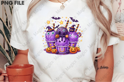 Spooky Purple Black Frappe Clipart Product Image 2