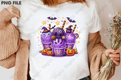 Spooky Purple Black Frappe Clipart Product Image 3
