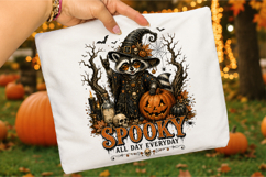 Spooky Raccoon PNG, Halloween Witch Raccoon PNG Product Image 2