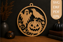 Spooky Raven Pumpkin Halloween SVG Product Image 1