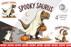 Spooky Saurus Clipart Product Image 1