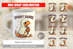 Spooky Saurus Mug Wrap Product Image 1