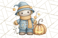 Spooky Scarecrows Halloween Clipart, Whimsical PNG Product Image 4