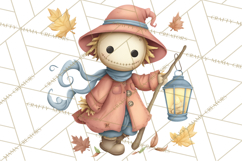 Spooky Scarecrows Halloween Clipart, Whimsical PNG Product Image 2