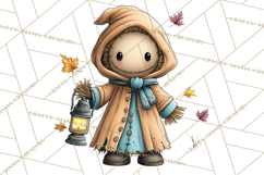 Spooky Scarecrows Halloween Clipart, Whimsical PNG Product Image 3