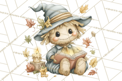 Spooky Scarecrows Halloween Clipart, Whimsical PNG Product Image 4